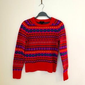 Fair Isle J Crew Wool Sweater XS